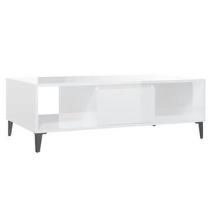 vidaXL sofabord 103,5x60x35 cm konstrueret tr&aelig; hvid h&oslash;jglans