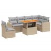 vidaXL sofas&aelig;t til haven 7 dele med hynder polyrattan beige