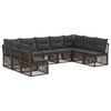 vidaXL Havesofa S&aelig;t 9 stk. Gr&aring; polyrattan