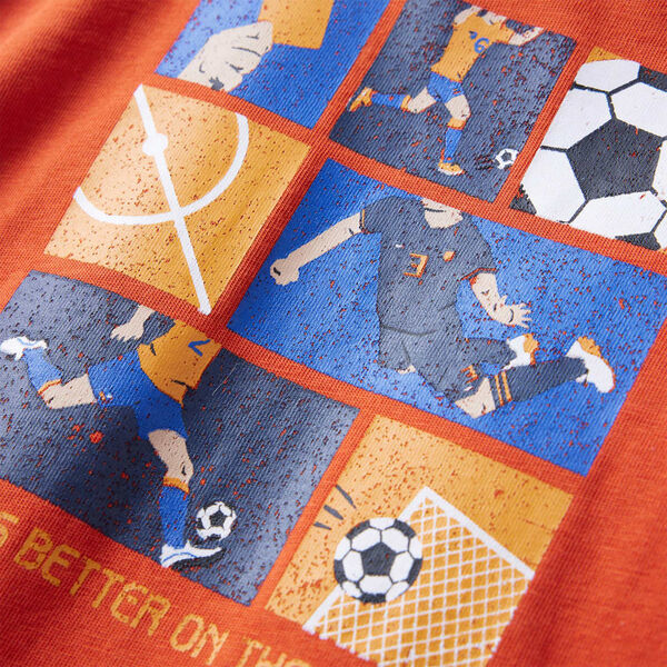 Langærmet T-shirt til børn str. 104 orange