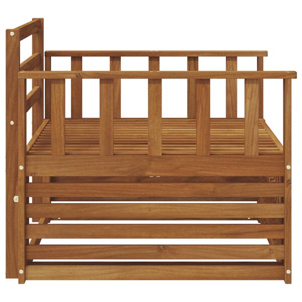 vidaXL 2 Stk Sofa med arml&aelig;n Massivt Akacietr&aelig; Naturfarvet