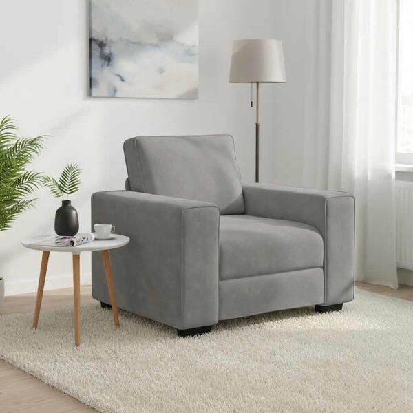 vidaXL sofastol 100x77x82 cm fl&oslash;jl lysegr&aring;