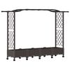 vidaXL H&aelig;vet Bed med Trellis og Tag Brun 207 x 40 x 129 cm PP