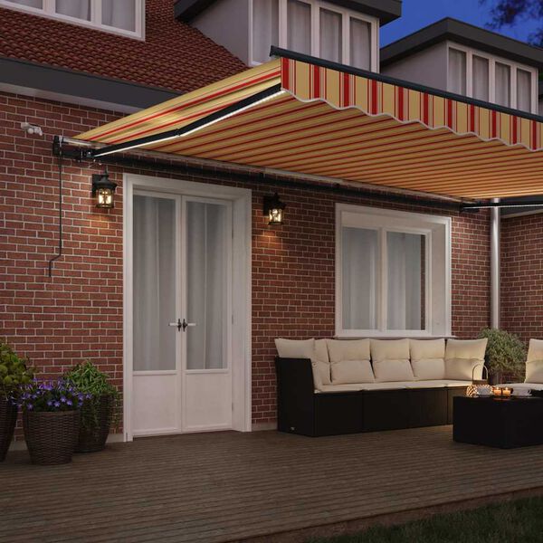 vidaXL Markiseduge med Gul og orange 500 × 300 cm Polyester