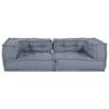 vidaXL Modulsofa 3 pcs Grå 140 x 70 x 36 cm Stof