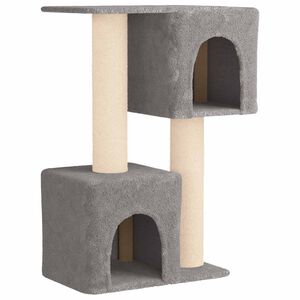 vidaXL Kattetr&aelig; med sisal klatreposter Lysegr&aring; 114 cm