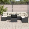 vidaXL Havesofa Sæt 9 pcs Sort polyrattan