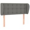 vidaXL sengegavl med kanter 83x23x78/88 cm stof m&oslash;rkegr&aring;