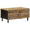 vidaXL sofabord 80x50x40 cm massivt ru mangotr&aelig; sort
