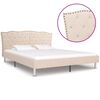 vidaXL sengestel 160x200 cm stof beige