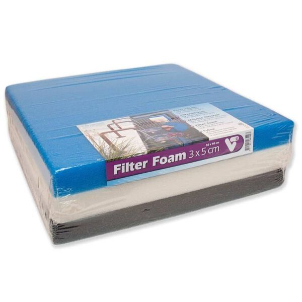 Velda (VT) skums&aelig;t til damfilter 50x50x5 cm hvid, sort og bl&aring;