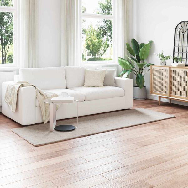 vidaXL Faux Kanin Pels Tæppe Olite Beige 80 x 250 cm Polyester