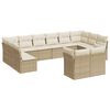 vidaXL sofas&aelig;t til haven 12 dele med hynder polyrattan beige