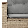 vidaXL 2-personers havesofa med hynder polyrattan beige