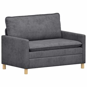 vidaXL Sofa M&oslash;rkegr&aring; 126 x 81 x 87,5 cm Polyester