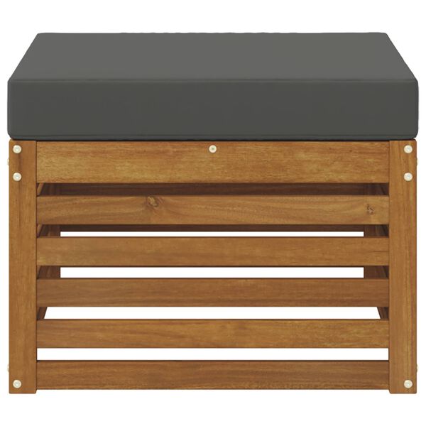 vidaXL Udend&oslash;rs puf Massivt Akacietr&aelig; Naturfarvet