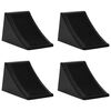 vidaXL stopklods til parkering 4 stk. 16x9x9 cm gummi