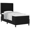 vidaXL Box spring seng med pude med hovedg&aelig;rde Sort 190 x 90 cm Stof