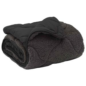 vidaXL Sommer dyne Antracit 155 x 200 cm Mikrofiber og Teddy fleece