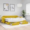 vidaXL daybed med udtræk og skuffer 80x200 cm velour gul