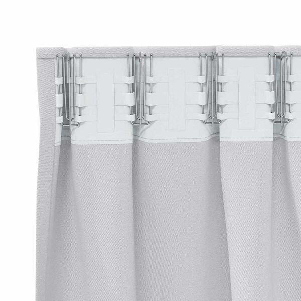 vidaXL M&oslash;rkl&aelig;gningsgardiner med ringe 2 pcs Bleg Gr&aring; 260 x 140 cm