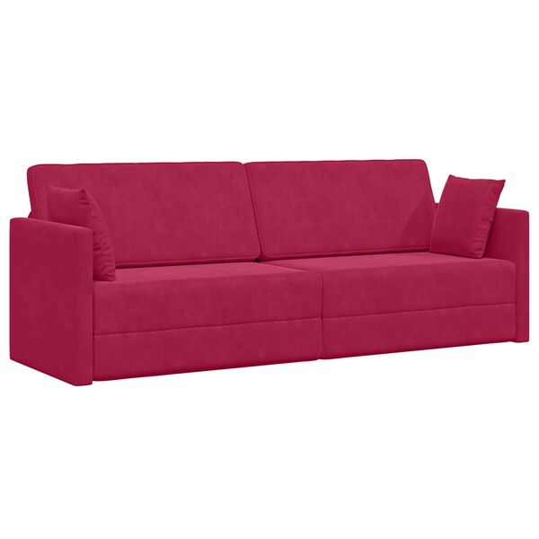 vidaXL Gulvsovesofa 200cm Vinr&oslash;d Fl&oslash;jl