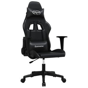 vidaXL gamingstol med massagefunktion kunstl&aelig;der sort