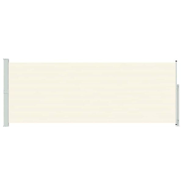 vidaXL sammenrullelig sidemarkise til terrassen 180x500 cm cremefarvet