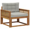 vidaXL Udend&oslash;rs Mellem Sofa Naturlig og Lys gr&aring; 83 x 91 x 73 cm