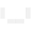 vidaXL TV-m&oslash;bels&aelig;t V&aelig;gmonteret 2 pcs Hvid Konstrueret tr&aelig;