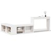 vidaXL sengebord med skrivebord 232x112x75 cm massivt fyrretr&aelig; hvid