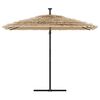 vidaXL haveparasol med stålstang 269x269x235 cm brun