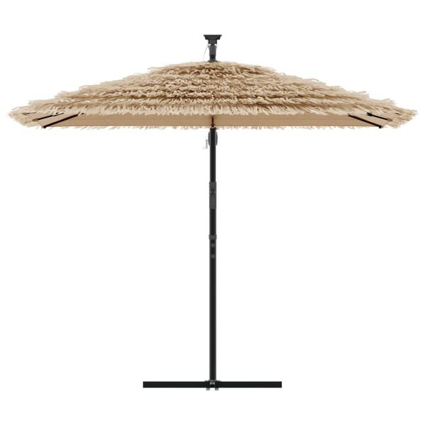 vidaXL haveparasol med stålstang 269x269x235 cm brun