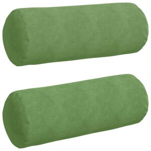 vidaXL Bolsterpuder 2 pcs Lys gr&oslash;n &Oslash; 25 x 70 cm Velourstof