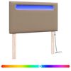 vidaXL LED sengegavl Cappuccino Faux l&aelig;der