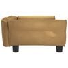 vidaXL hundeseng 95x55x30 cm velour brun