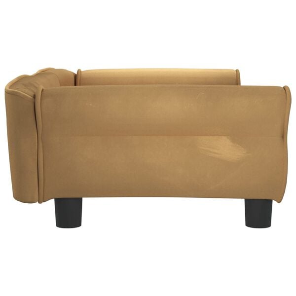 vidaXL hundeseng 95x55x30 cm velour brun