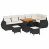 vidaXL Havesofa S&aelig;t 9 stk. Sort polyrattan