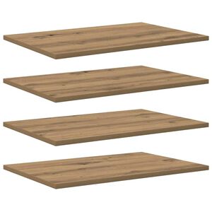 vidaXL Boghylde Br&aelig;t 3 niveauer 4 stk. 60 x 40 x 1,5 cm Brun