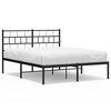 vidaXL sengeramme med sengegavl 120x200 cm metal sort