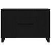 vidaXL Sideboard med skuffe Sort eg 101,5 x 35 x 70 cm Konstrueret træ