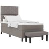 vidaXL Box spring seng med pude Gr&aring;brun 90 x 190 cm Stof