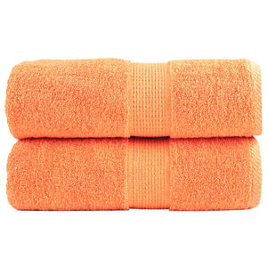 vidaXL Premium vaskeh&aring;ndkl&aelig;der SOLUND 2 stk. orange 30x30 cm 600 gsm