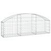vidaXL buet gabionkurv 150x30x40/60 cm galvaniseret jern