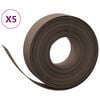 vidaXL gr&aelig;skanter 5 stk. 10 m 15 cm polyethylen brun