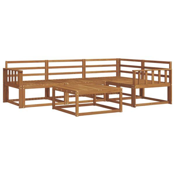 vidaXL Udend&oslash;rs sofagruppe 5 pcs Naturfarvet Massivt Akacietr&aelig;