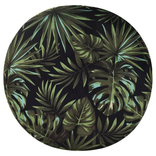 vidaXL rund puf fl&oslash;jl flerfarvet 31 x 37 cm