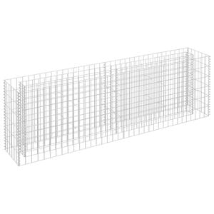 vidaXL gabion-h&oslash;jbed 180x30x60 cm galvaniseret st&aring;l