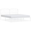 vidaXL sengeramme med sengegavl 183x213 cm metal hvid