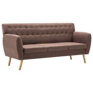 vidaXL 3-personers sofa 172x70x82 cm stofbetr&aelig;k brun